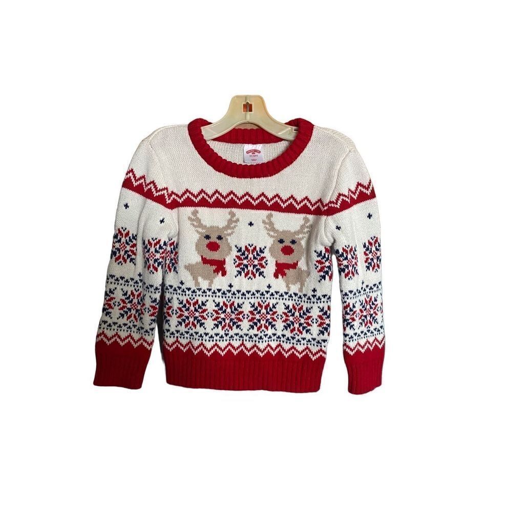 Holiday time toddler, Rudolph design, long sleeve Christmas sweater/3T